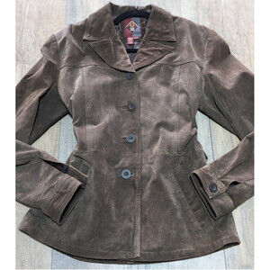 Brown Suede Women's Blazer